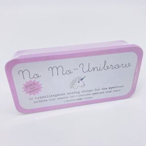 No Mo-Unibrow Portable Brow Wax Kit 12 Strips (6 Double Sided) + Mini Tweezers